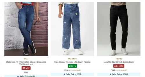 Image of Men's Branded Jeans Starting at ₹288