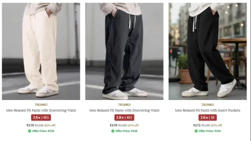 Image of Men's Cargo at minimum 80% Discount