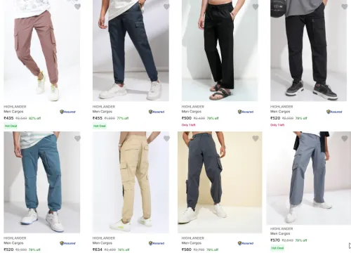 Image of Mens Cargos starting @ ₹435
