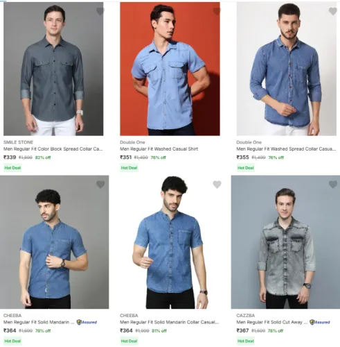 Image of Men's Denim Shirt Up to 80% Discount 