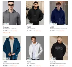 Mens Hodded Sweatshirts Starting at ₹246