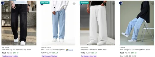 Image of Men's Jeans at minimum 59% Discount