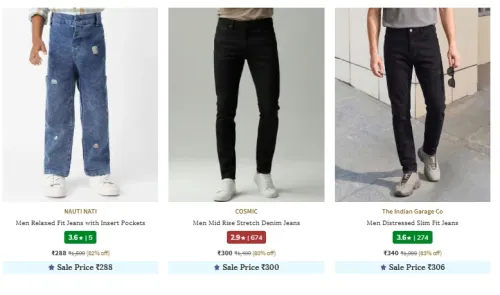Image of Men's Jeans at minimum 80% Discount