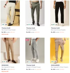 Mens Premium Trousers @ Minimum 80% Discount