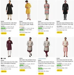 Mens Premium Designer Kurta Sets @ Minimum 80% Discount