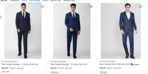 Image of Mens Readymade Suits up to 67% off