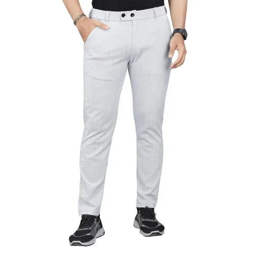 Image of Men's Regular Fit Cotton Blend Formal Trousers