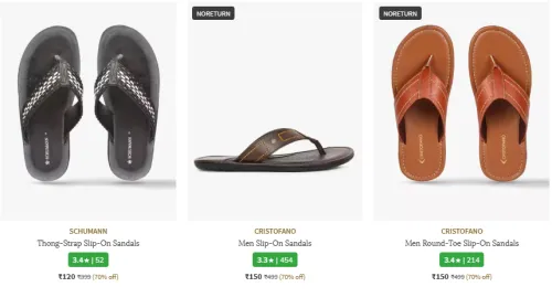 Image of Men's Sandals @ Flat 70% Discount @ Start ₹120