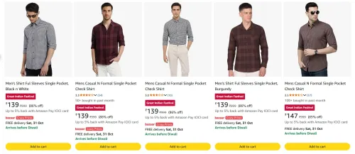 Image of Men's Shirt starting at ₹139