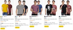 Mens T-shirt starting @ ₹318
