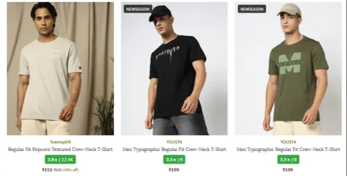 Image of Men's T-shirts starting at ₹ 152