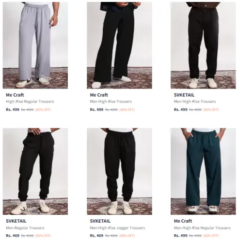 Image of Men's Trousers @ Up to 90% Discount