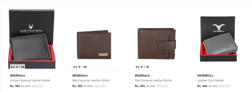 Image of Men's Wallets at minimum 80% Discount