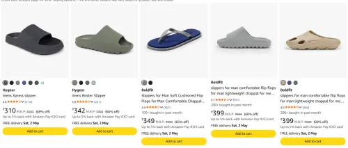 Image of Mens Xpress slipper upto 60% discount 