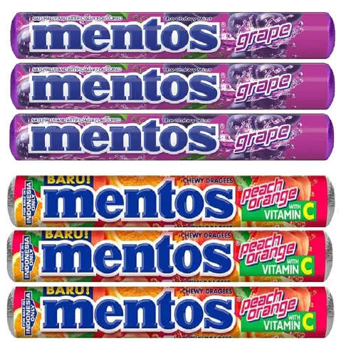 Image of Mentos Chewy Mint Candy Roll Pack Of 6