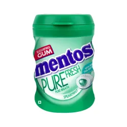 Mentos Pure Fresh, Spearmint, Chewy Dragees Bottle, 54.6 g, 28 pc