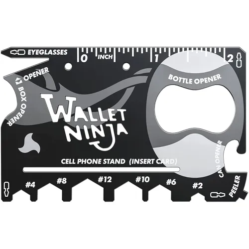 Image of Metal Ninja Multi-Purpose Card Size Pocket Tool