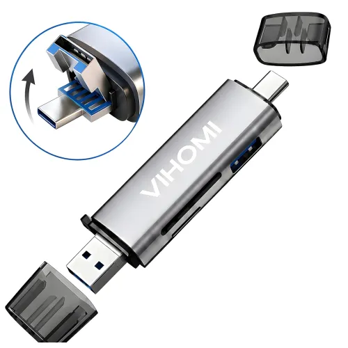 Image of Metal OTG Card Reader 6-in-1