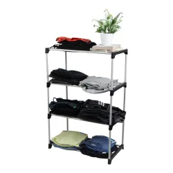 Metal Premium Heavy Duty 4 Layer Cloth Stand Wardrobe Storage
