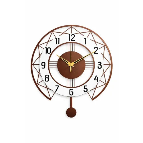 Image of Metal Wall Clock for Living Room Stylish | Fancy Large Wall Clocks for Office, Bedroom, Drawing Room & Kitchen | Luxury 