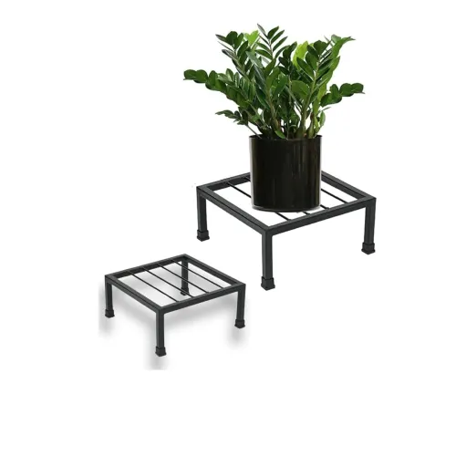 Image of Metal Planters Square Shape Thick and Strong Leg |Black Stand Stylish Gamla Planters Perfect Stand for Planter Indoor an