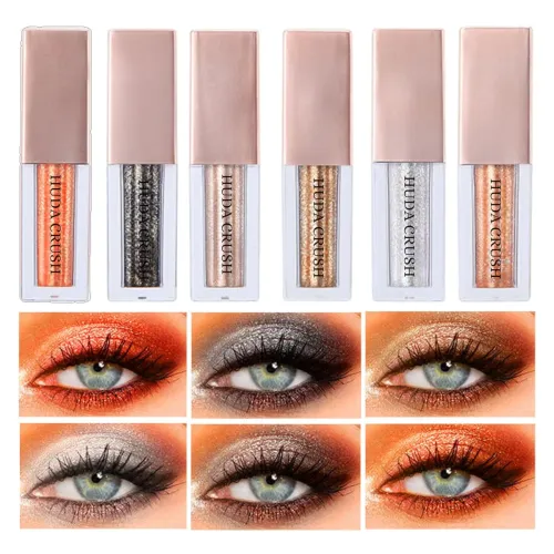 Image of Metallic Liquid Glitter Eye Shadow for Women - Highly Pigmented eye glitter Eyeshadow