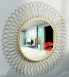 Metalmastery Sunflower Iron Decorative Mirror