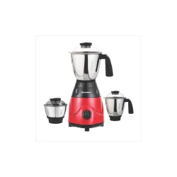 Metalo Mixer Grinder Power Pro 750-Watt, The Ultimate Mixer Grinder with 3 Jars, Stainless Steel Blades, and 24 Months Warranty (Red)