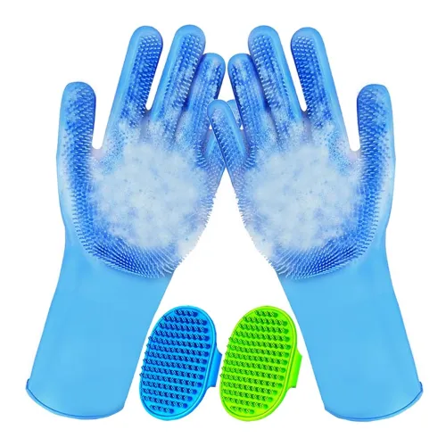 Image of Metopets Dog Washing Gloves and Brush, 4 Pcs