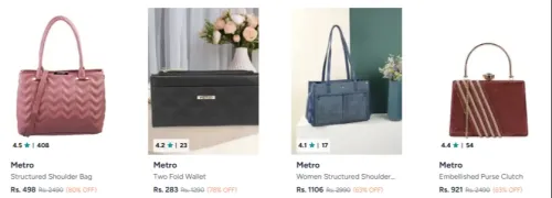 Image of Metro women shoulder bag up to 820% Discount 