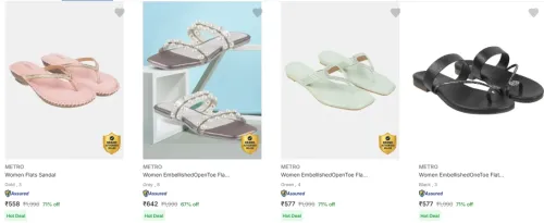 Image of Metro Women's Flats upto 71% Discount