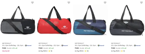 Image of Metronaut Duffel Bags upto 87% Discount