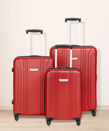 Image of METRONAUT  Hard Body Set of 3 Luggage 4 Wheels - S02 - Red