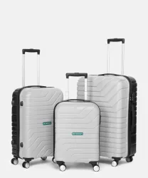 METRONAUT  Hard Body Set of 3 Luggage 4 Wheels