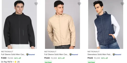 Image of Metronaut Jackets upto 84% Off 