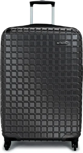 Image of METRONAUT Large Check-in Suitcase (73 cm) 4 Wheels - Grid - Black