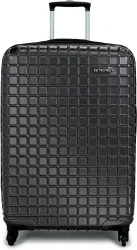 METRONAUT Large Check-in Suitcase (73 cm) 4 Wheels - Grid - Black