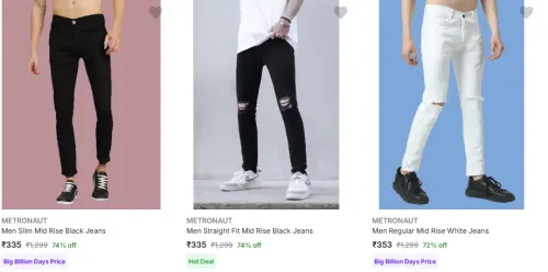 Image of Metronaut Men's Jeans at Starting @ ₹335