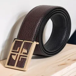 Metronaut Men Textured Reversible Formal Belt