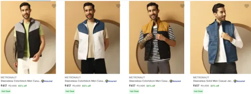 Image of Metronaut Men's Jackets at Minimum 80% Discount