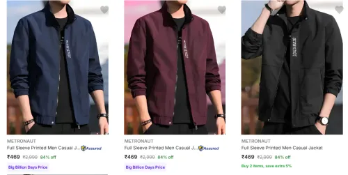 Image of Metronaut Men's Jackets upto 84% Discount