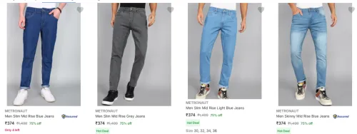 Image of Metronaut Mens Jeans Upto 75% Discount