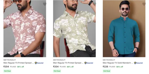Image of Metronaut Men's Shirts at minimum 79% Discount