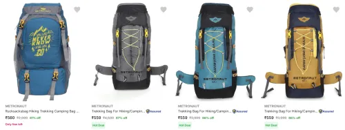 Image of Metronaut Rucksacks upto 87% Discount