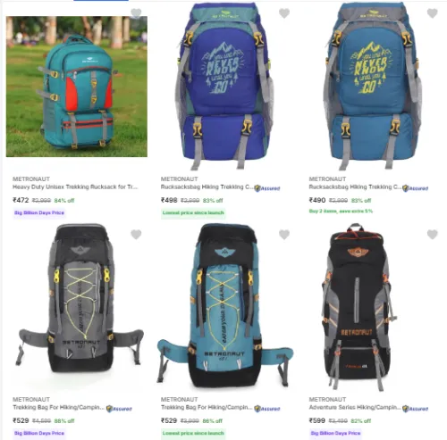 Image of Metronaut Rucksacks Upto 88% Discount