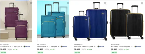 Image of METRONAUT Set of 2 Luggage starting @ ₹2469