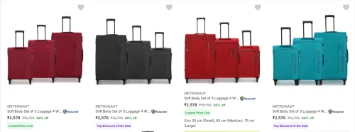Image of METRONAUT Suitcases upto 86% Discount
