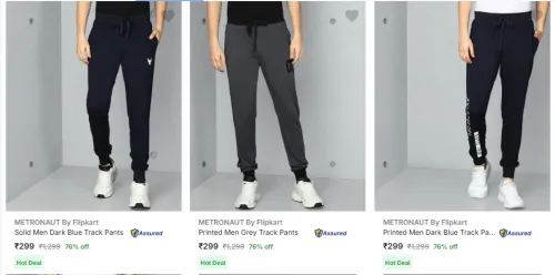 Image of METRONAUT Track Pants Minimum 75% Discount