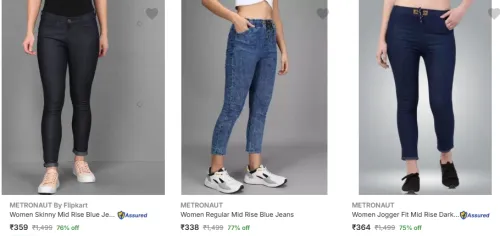 Image of Metronaut Women's Jeans Upto 79% Discount