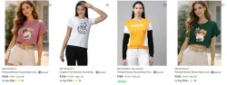 Metronaut Womens Tshirts upto 89% discount 